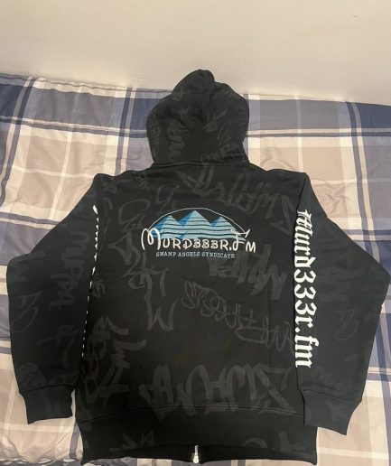 Murd333r.fm Disney Zip Up Hoodie Black