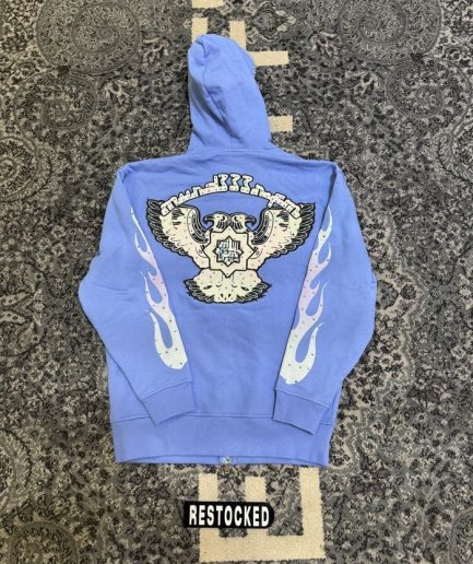 New Murd333r.Fm Blue Chopp33r Zip Up Hoodie